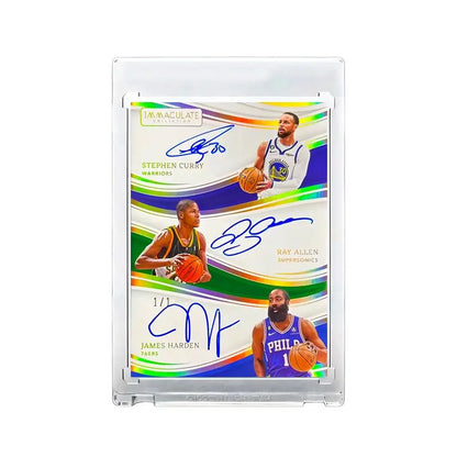 DIY Custom NBA Basketball Autograph Refractor Jersey Patch Cards Stephen Curry LeBron James Kevin Durant Fan Collectible Gift