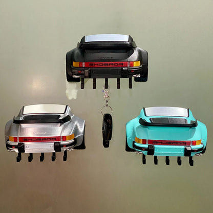 930 Turbo Classic 911 GT3 RS Mini Race Car Keyring hook Hanging Automobile Culture Home Wall Art Decor Car Model Ornament Gift