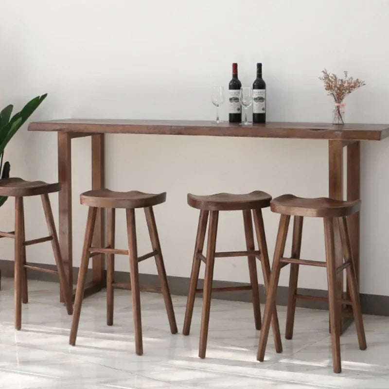 Counter Bistro Bar Table Reception Desk Cocktail Outdoor Alcohol Bar Table Wine Wood Stand Dj Kitchen Furniture Mesas Altas FYBT