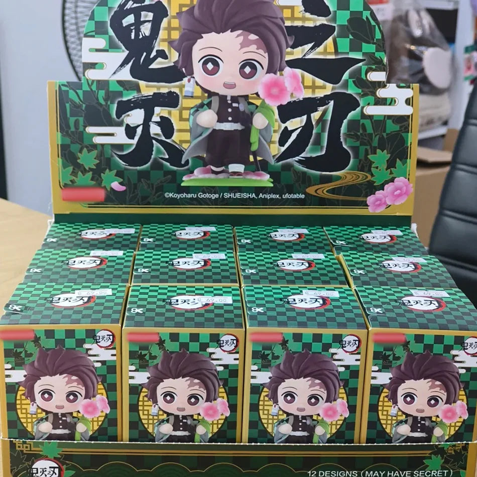 Hot Demon Slayer Tanjiro Kamado Nezuko anime cartoon figure blind box creative personalized statue model ornament surprise gift