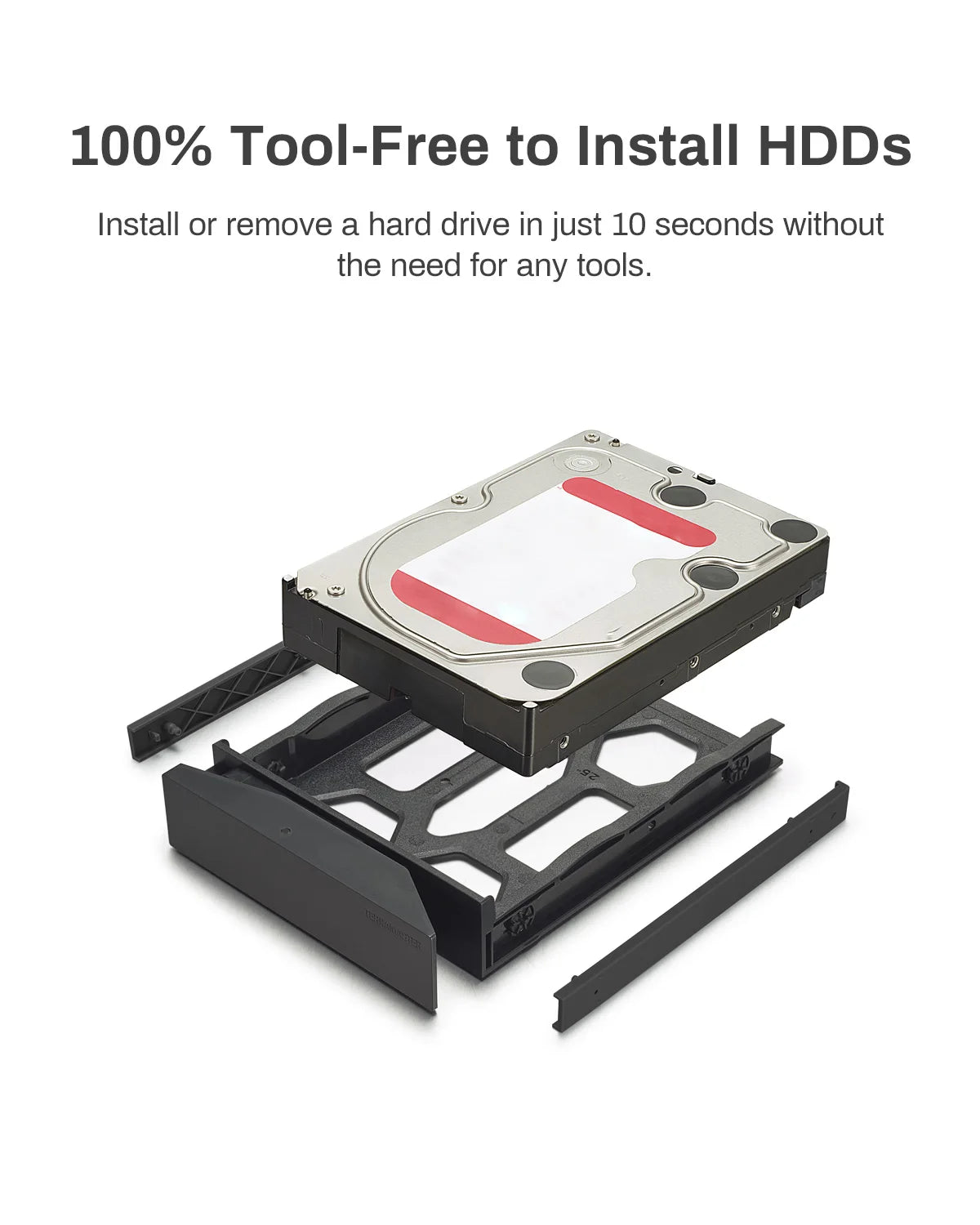 TERRAMASTER D4-320 External Hard Drive Enclosure - 4bay USB 3.2 Gen2 10Gbps Type-C Hot Swappable Plug and Play (Diskless)