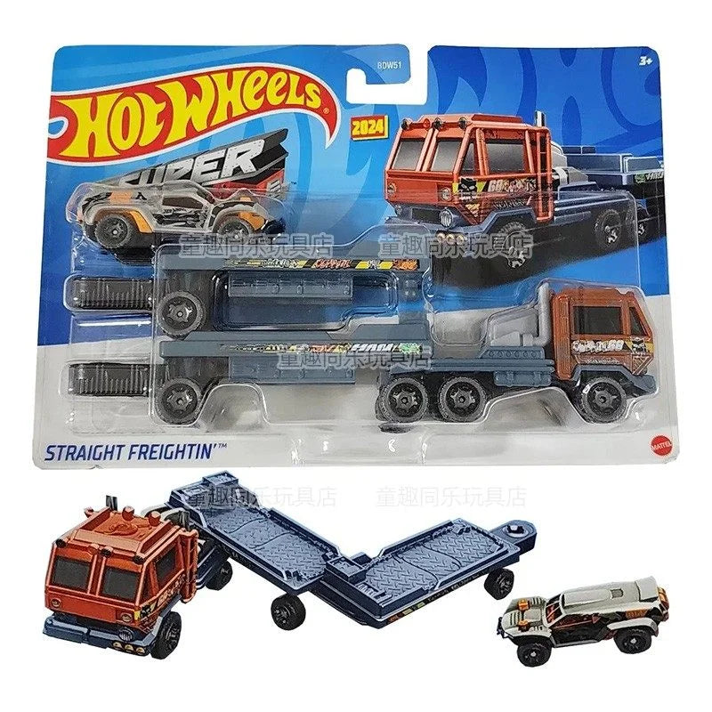 New Hot Wheels Transformers HYT56 Transformerstrack Fleet Optimus Prime Ultra Magnus Volvo 240 Drift 1/64diecast Car Model Toys