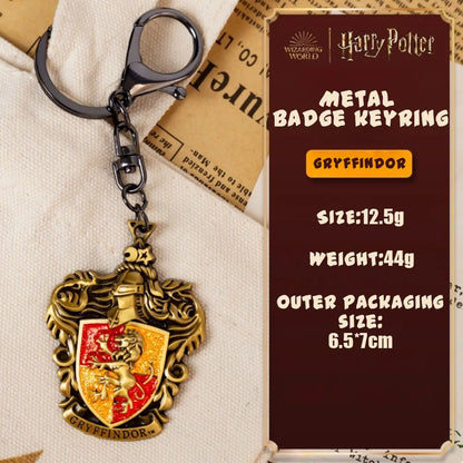 Genuine Harry Potter Metal Keychains Hogwarts Badge Ornament Decoration Metal Keychain for Women Men Hanging Gifts