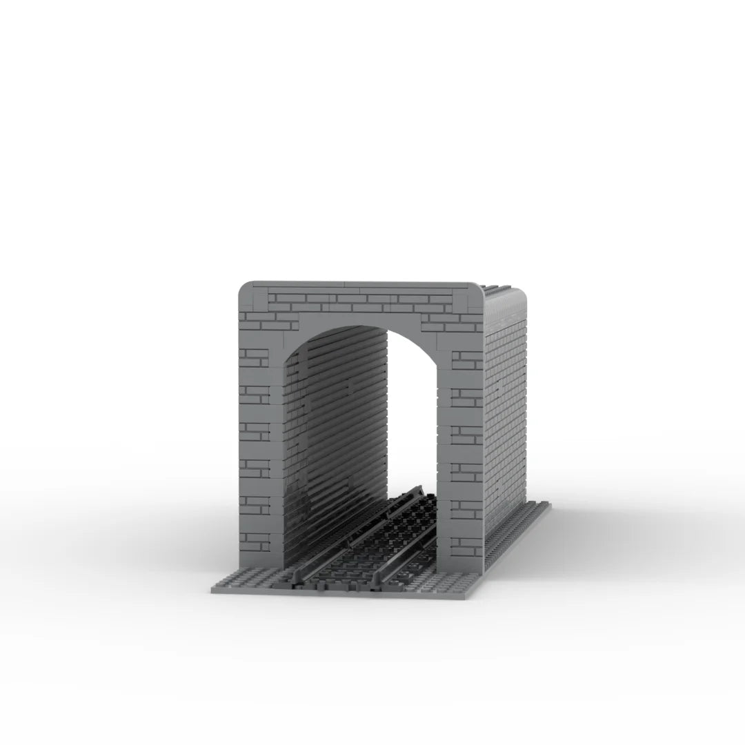 Creative Train Track Tunnel Building Blocks MOC City Tunnel Entrance and Exit Simulation Rockery Cave Scene Toy Gifts