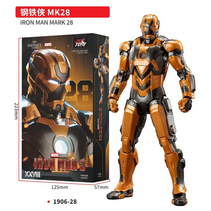 ZD Toys Iron Man Action Figure Mark 35 Red Snapper Iron Man MK 24 MK 22 MK 47 Tony Stark Ironman Figure Action Collect Toy Gift