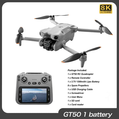 2026 NEW Original GT50 PRO RC Drone 8K HD Dual Cameras WiFi GPS 20mins Flight Aerial Photography Quadcopter Remote Control Toys