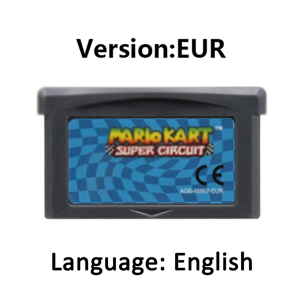 Mario GBA Games cards EUR USA Version GBA Game Cartridge 32 Bit Video Game Console Card Series Super  Wario Land4