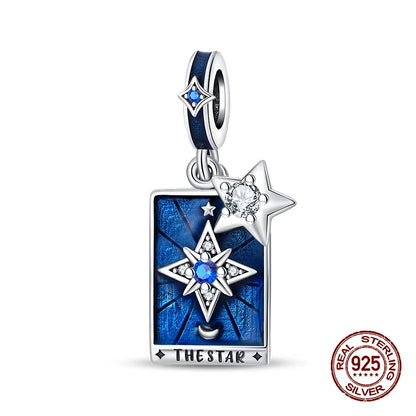 100% 925 Sterling Silver Tarot Collection Pendant DIY Hourglass Beads Fit Pandach Original Bracelet Women Jewelry Birthday Gift