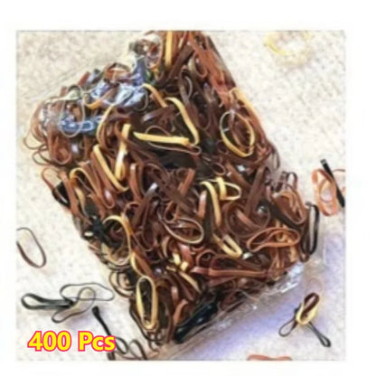 100pcs of Coffee Brown Elastic Hair Ties - Disposable High-Elasticity Ponytail Holders for Women And Girls.