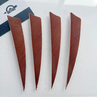 ONTFIHS 50PCS Archery Fletching RW 4" Shield Arrow Feathers with Natural Turkey Feathers