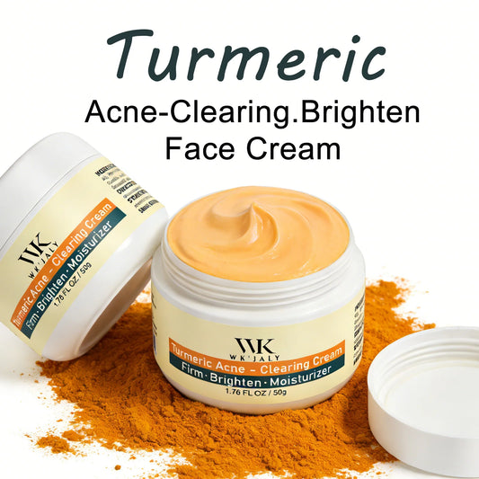 WK JALY Acne Clearing Brighten Turmeric Face Cream, Remove Spots, Pigmentation, Improve Dull Skin, With Niacinamide, Aloe Vera