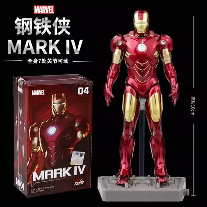 Zd Toys Marvel Iron Man Mark Mk1 Mk7 Series Action Figure Movable Collectible Model Desktop Decoration Gift Toys