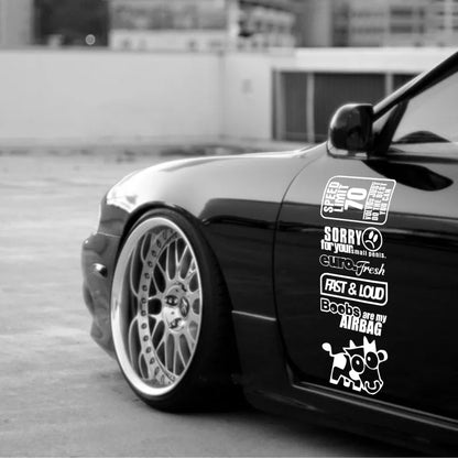 Funny JDM Car Sticker Vinyl Decal Auto Body Window Bumper Decoration Waterproof Personalized Tuning Accessories Universal