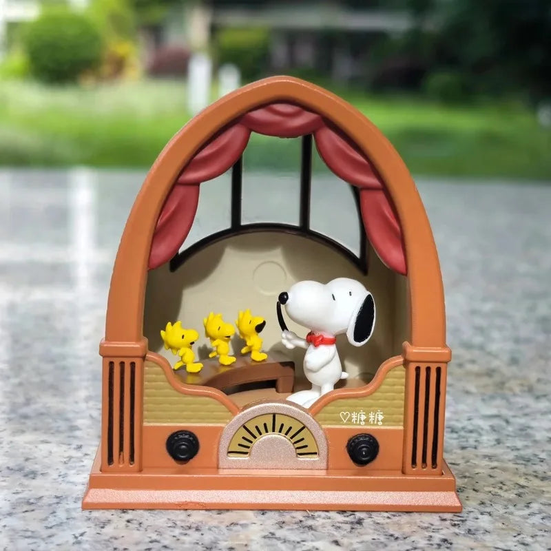 Re-Ment Snoopy Antique Diorama Collection Diorama Desktop Ornament Miniatures Models Original  Trendy Toys Gifts