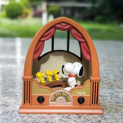 Re-Ment Snoopy Antique Diorama Collection Diorama Desktop Ornament Miniatures Models Original  Trendy Toys Gifts