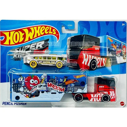 New Hot Wheels Transformers HYT56 Transformerstrack Fleet Optimus Prime Ultra Magnus Volvo 240 Drift 1/64diecast Car Model Toys