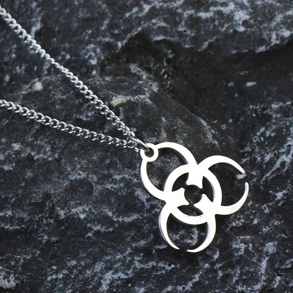 Stainless Steel Residents Evils Pendant Necklace Corporation Symbol Chain Necklace Fans Cosplay Party Jewelry Accessories Gift