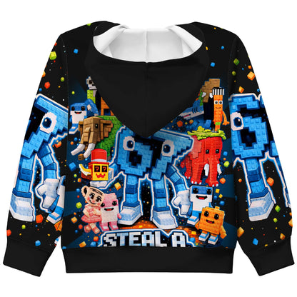 Hot Six Seven Zip Up Hoodies Children's Funny 67 Steal A BrainRot Sweatshirts Clothes Girl Boy Zipper Casual Fashion Tops