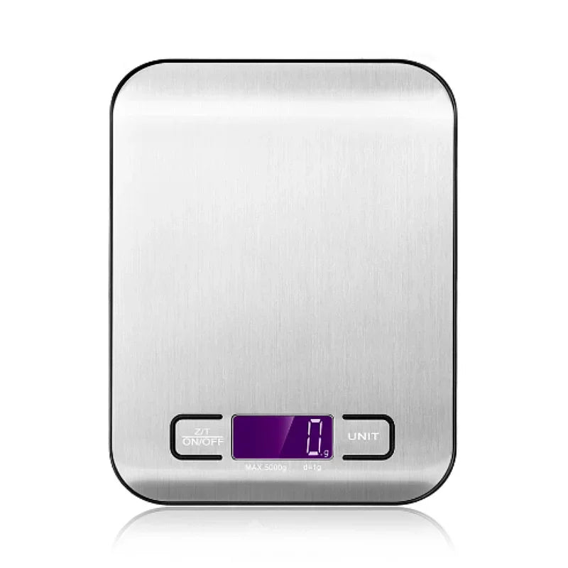 5/10KG LCD Display Digital Kitchen Electronic Scale Stainless Steel Panel USB Charg Precise Small Platform Scale Portable