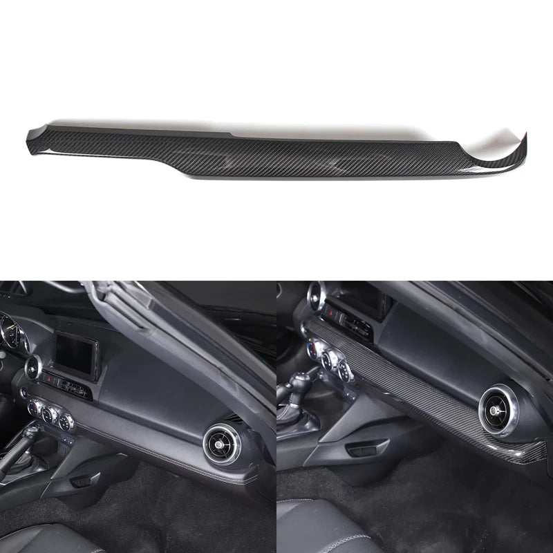 For Mazda MX-5 ND Miata Fiat/Abarth 124 2016-2026 Real Carbon Fiber Car Center Console Dashboard Cover Interior Accessories L/R