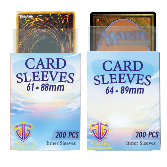 200 PCS Top Loading Board Game Card Sleeves Clear Inner Card Sleeves Perfect Fit MTG/YGO Game Cards Football Cards