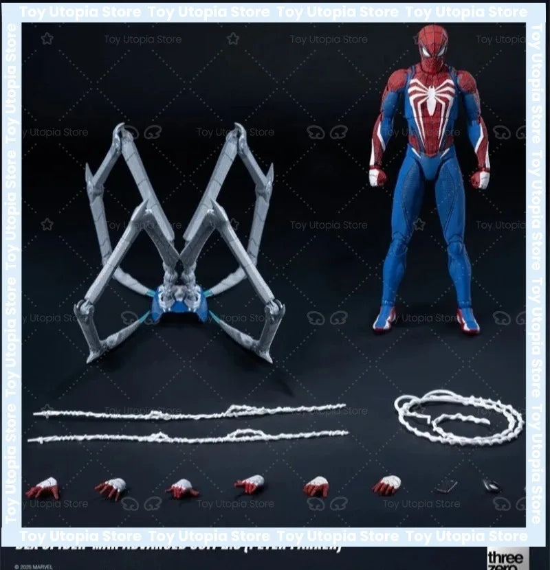 Pre-Order Threezero DLX Spider-Man Advanced Suit 2.0 1/12 Scale Articulated Figure - Marvel Recommended, Advanced Joints