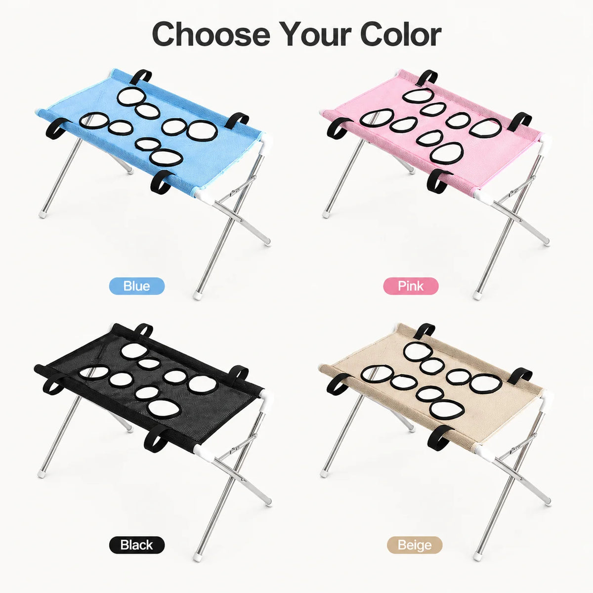 1Pcs Portable Pet Foldable Nail Grooming Bath Hammock Stand Clipping Helper Mesh Bathing Drying Table for Kitten Small Cats