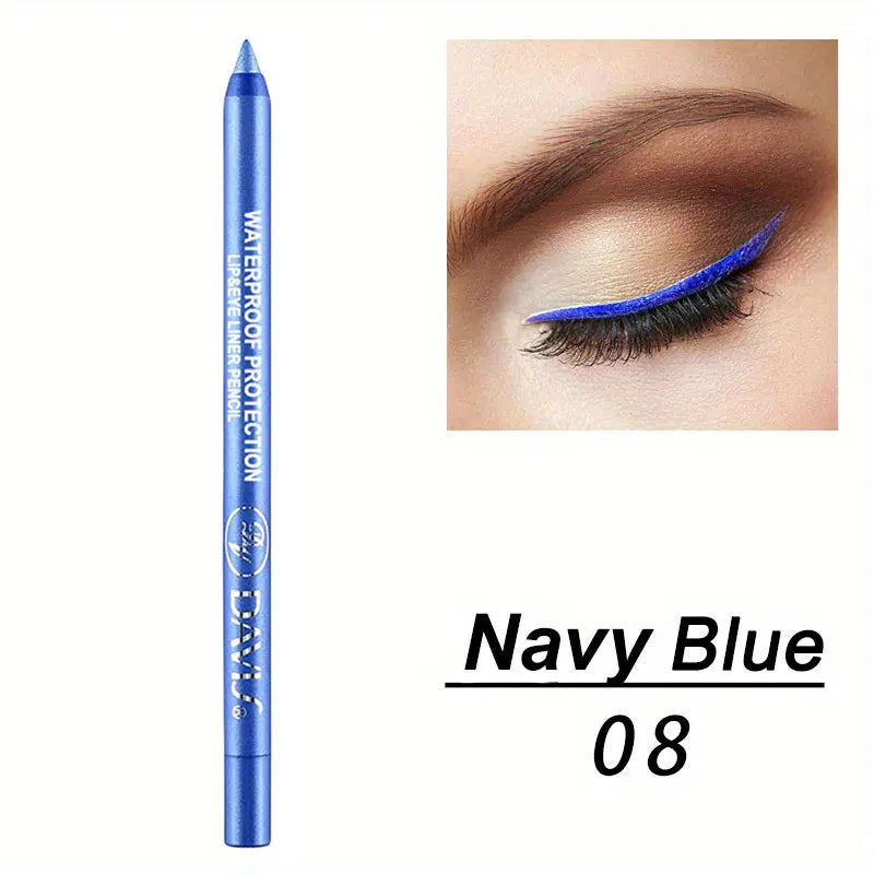 1pcs Waterproof Eyeliner Set with Glitter Effect, Includes Eye Shadow & Highlighter Pens, Colorful Makeup Kit for Stunning Looks