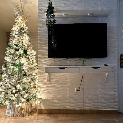 20PCS 3D Wall Panels 30x30cm Indoor Wall Decoration for Living Room Bedroom Hotel Office  Mural Tile-Panel-Mold 3D Wall Sticker