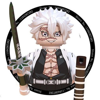 Demon Slayer Miniatures, Tan Errou, NeiZuko, Guiyou, Shinobu, collectible action figures, children's assembled toys, gifts.