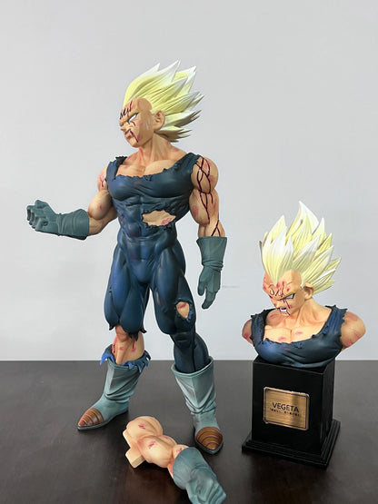 In Stock: Vf Statue, Dragon Ball Z Vegeta Figure, Replaceable Head Sculpture, Majin Vegeta Articulated Figure, 28cm/11.02 Inches
