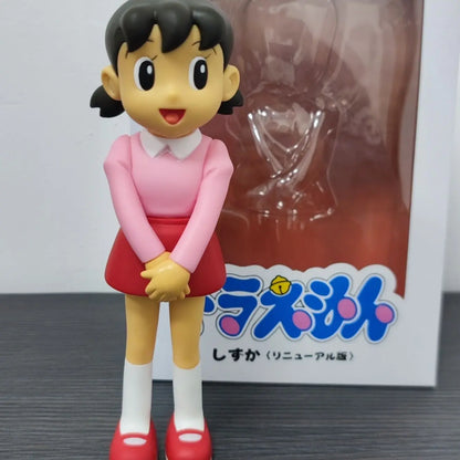 22cm Doraemon Creative Fat Tiger Head Car Rearview Automobile Trunk Decor Toy Figure Collectible Item For Vehicle Accessories