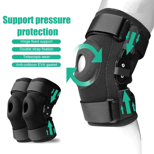 1pc- Adjustable Knee Brace with Side Stabilizers & Patella Gel Pads for Men & Women, Knee Pad Support for Knee Joint,