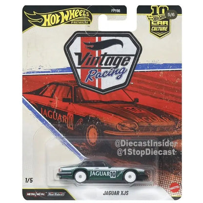 Hot Wheels Premium Series Car Culture FPY86 VR Vintage Racing Porsche 917K Ferrari 250 GTO Jaguar XJS Car Models Die-Cast Toy