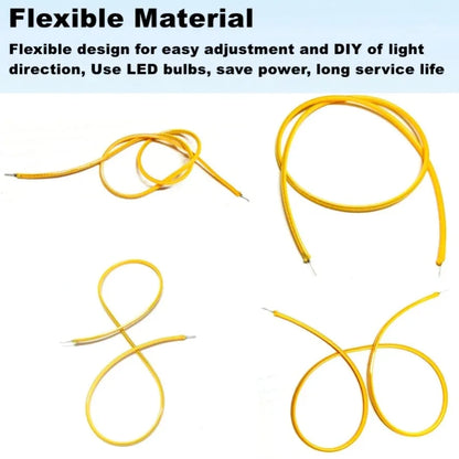 3V LED Same End Filament Flexible Ultra Slim Spiral Bulb Retro Edison Bulb Lamp Parts Diode Lighting Strip Decoration 5PCS/Pack