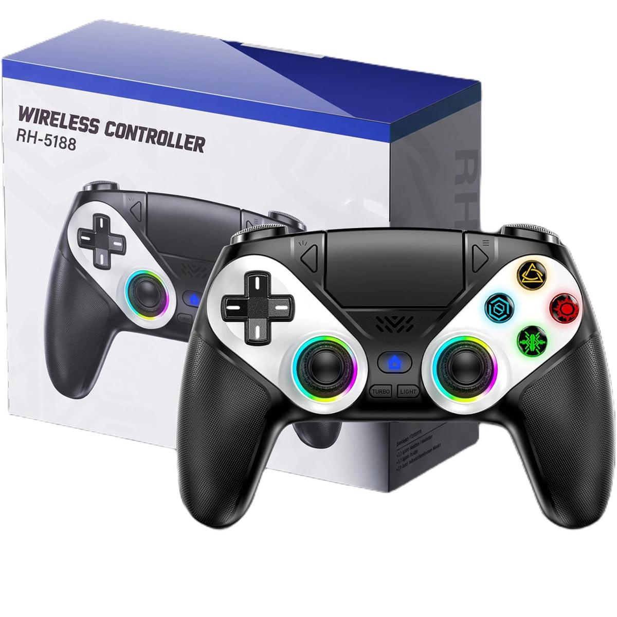 Controller For Playstation 5 PS5/PS5 Pro/Slim/PC Gamepads W/Hall Effect RGB Wireless Game Control Joystick Marco/Turbo Program