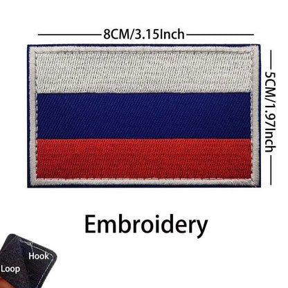 Russian Eagle Flag Emblem Russia Soldier,Knights Clothes Applique Embroidered Patch,Reflective Badges Military Tactical Stickers