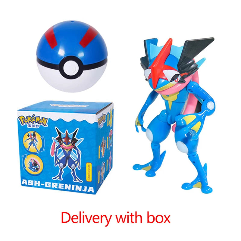 Pokemon Figure Dragonite Gengar Mew Snorlax Lapras Pokeball Elf Ball Deformation Toy Pikachu Monster Educational Doll Kids Gift