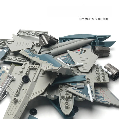 1:72 Russian SU-57S Heavy Fighter Model Creative Military Series Building Blocks Home Decor Assembled Toys For Boys Xmas Gifts