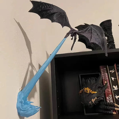 New Dragon Flame Book Nook Sculpture Fire Breathing Dragon Gothic Ornament Halloween Birthday Present Bookshelf Decoration 2026