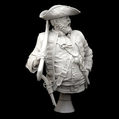 1/10 scale resin unpainted model kit, military theme, bust of Pirate Captain, unassembled and unpainted GK