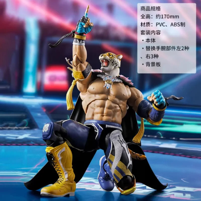 Original Bandai Shf Tekken 8 King Collectible Anime Action Figure Model Kit Toys Movable Joints Statue Desktop Decoration Gifts