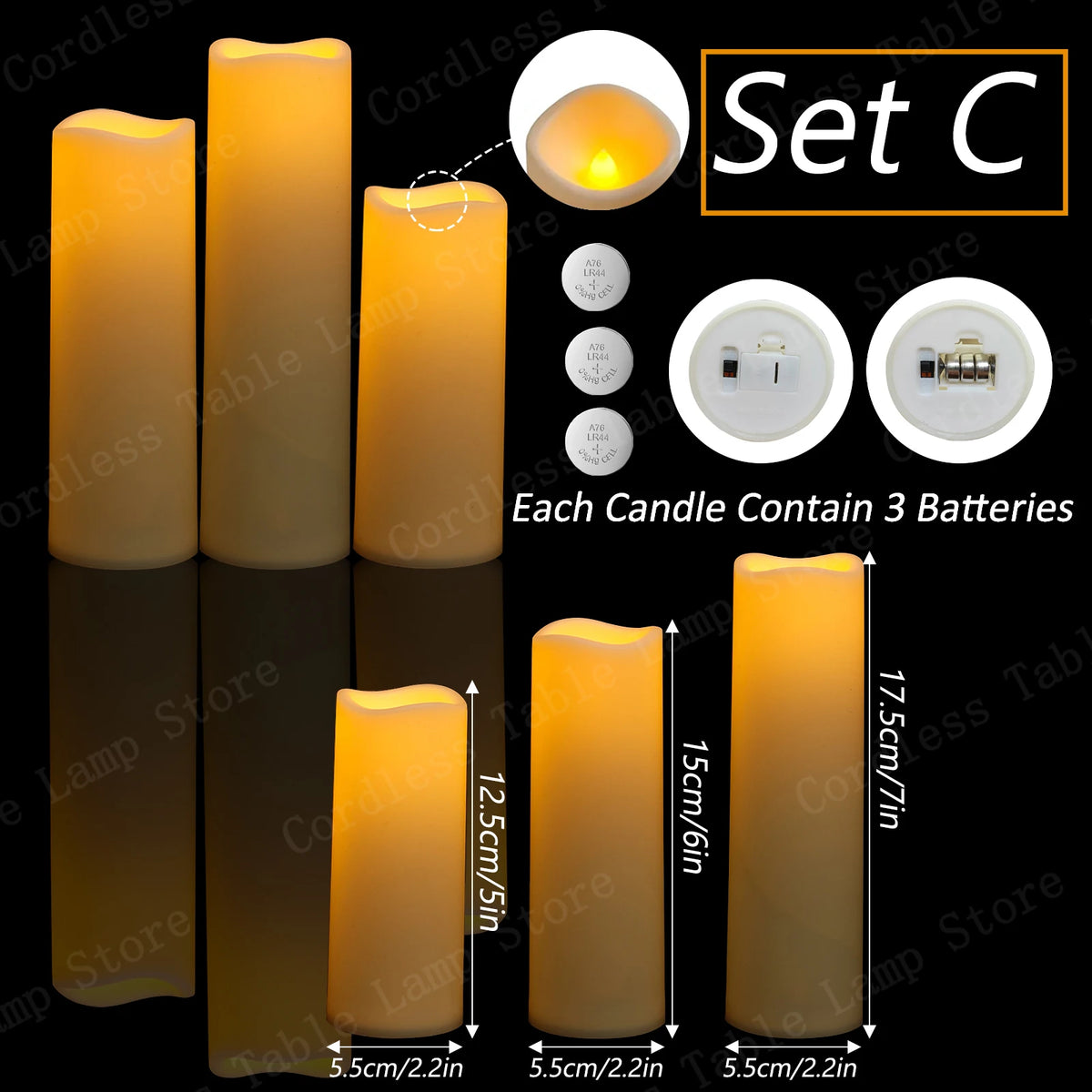 9-300Pcs Led Candles for Wedding Artificial Candle Concert Flameless Candle Battery Operated Pillar Candle for Table Centerpiece