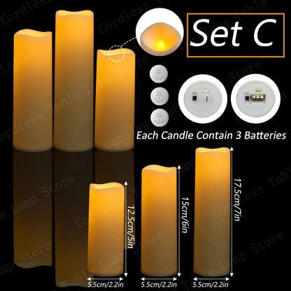 9-300Pcs Led Candles for Wedding Artificial Candle Concert Flameless Candle Battery Operated Pillar Candle for Table Centerpiece