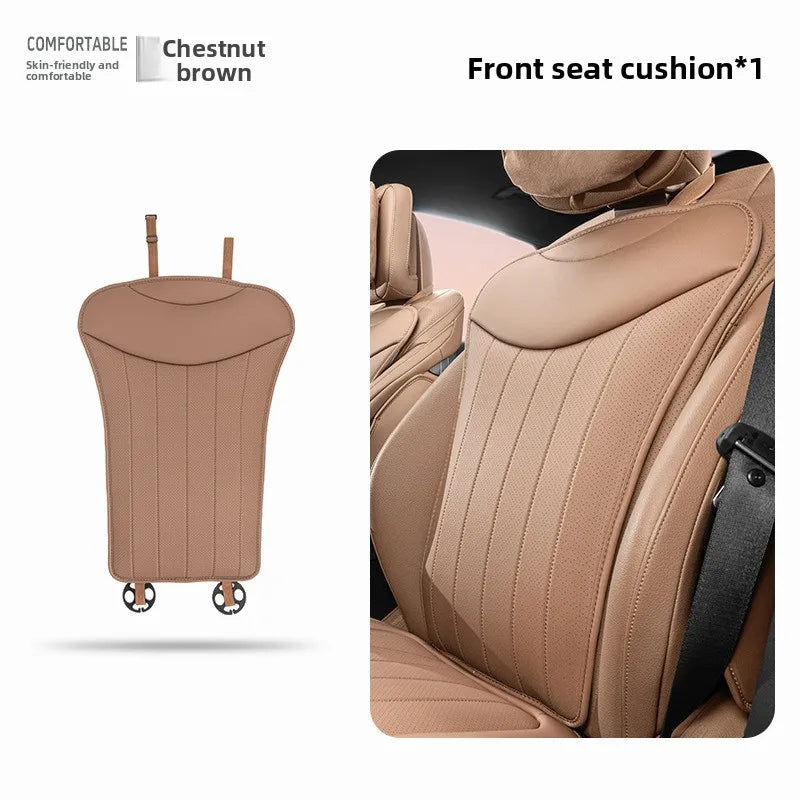 Luxury Sedan SUV Universal Nappa Leather Car Seat Cover Comfortable Memory Foam Perforated Leather Cushion Car Seat Protection