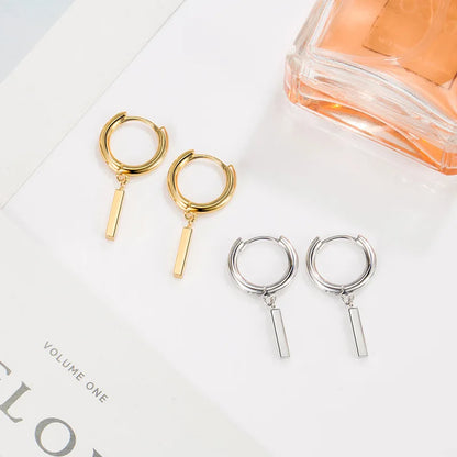 925 Sterling Silver Geometry Asymmetric Earring for Women Girl Simple Office Jewelry Gift Dropshipping