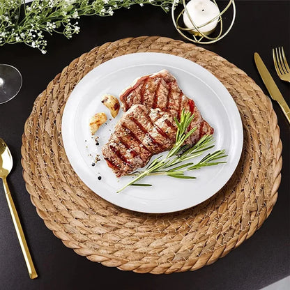 Pot Mats Handwoven Rattan Placemats Round Heat Insulation Mats Natural Woven Table Mats For Dining Home Wedding Decor Wholesale