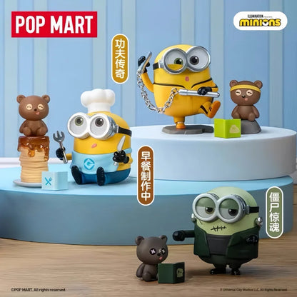 Original POP MART Minions Bedtime Stories By Bob And Tim Series Blind Box Anime Figure Mystery Box Desktop Toy Surprise Fan Gift