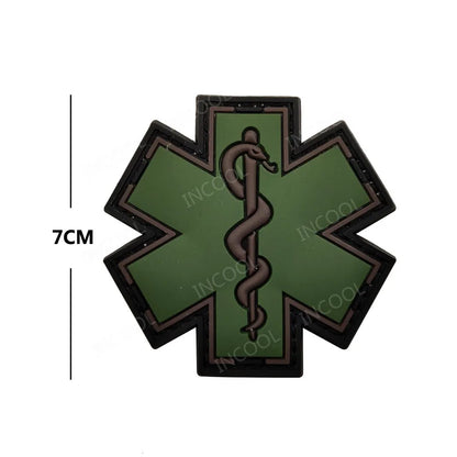 PVC Medic PARAMEDIC Skull Patches Decorative Patches Strip Combat Rubber Chevron IR Reflective Appliqued