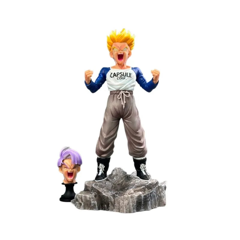 Anime Dragon Ball Z Trunks Figure Super Saiyan Trunks Statue Replacement Light Head Pvc Action Figures Collection Model Toys